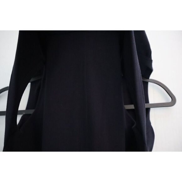 Helmut Lang J04HW608 Women's Sz Medium Ink Blue Neck Drape Jersey Dress - Picture 11 of 13